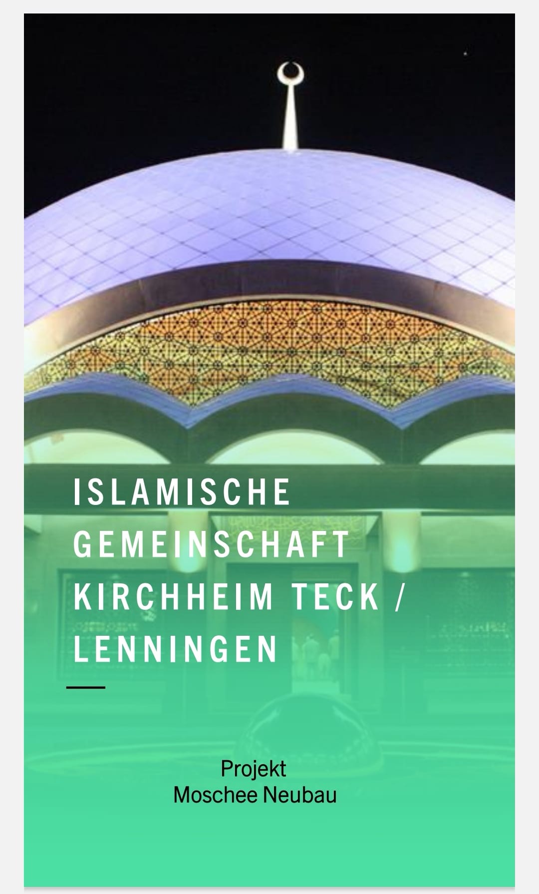 Unterstützen Sie unseren Neubau der Moschee